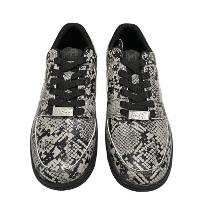 2020 Bape Bathing Ape Bapesta Low Snakeskin Grey Black