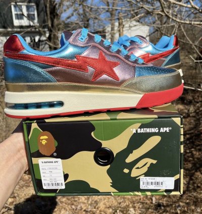 2021 Bathing Ape Metallic Red Blue Roadsta