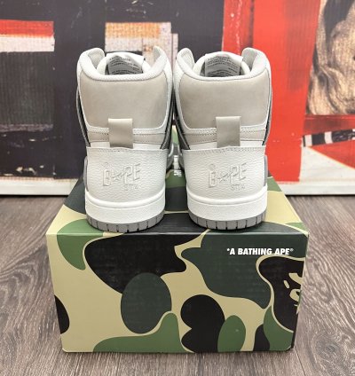 2022 Bape Bapesta 93 Hi Grey White Dark Grey