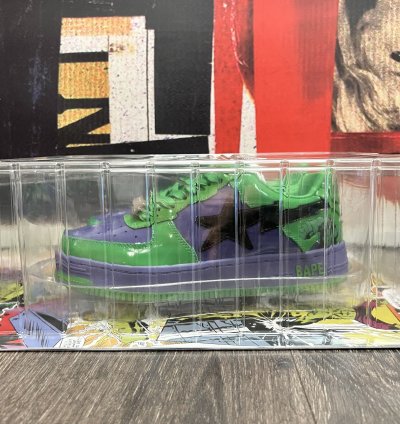 2022 Bape Bapesta Low Marvel Hulk - Green Purple Black