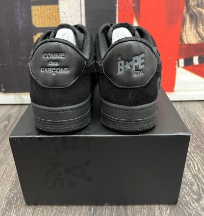2022 Bape Comme Des Garcons CDG Osaka Bapesta Low Black