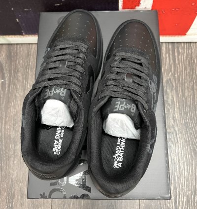 2022 Bape Comme Des Garcons CDG Osaka Bapesta Low Black