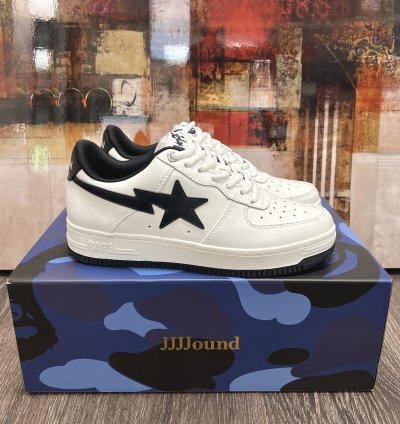 2023 Bape JJJJound Bapesta Low White Navy Blue