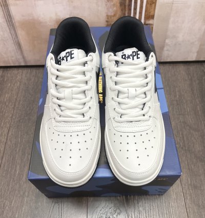 2023 Bape JJJJound Bapesta Low White Navy Blue