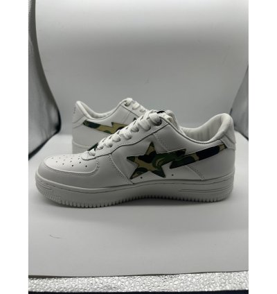 9 - Bathing Ape Bape Sta Low camo white green
