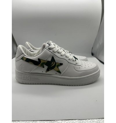 9 - Bathing Ape Bape Sta Low camo white green