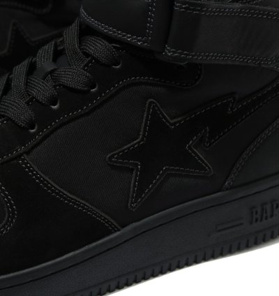 9 5 DS BAPE STA MILITARY MID Leather Suede Black