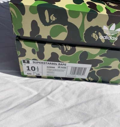 Adidas Bape Superstar 80s White Black
