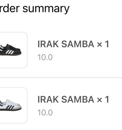 Adidas IRAK Samba black US 10