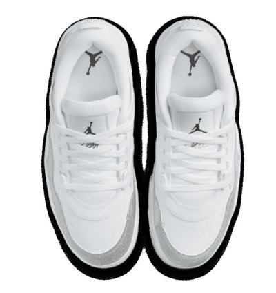 Mens Wmns Air Jordan 4 RM 'White Metallic Silver Glitter' HQ3441-111