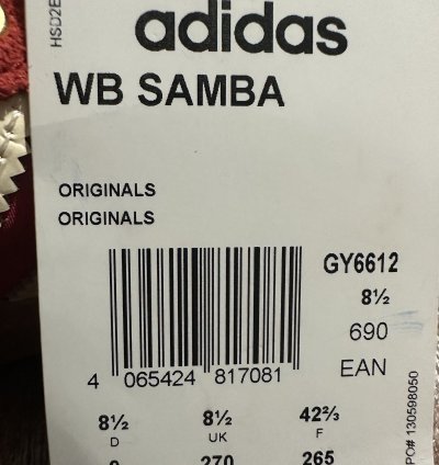 Adidas Samba Wales Bonner Red Men Sneakers US 9