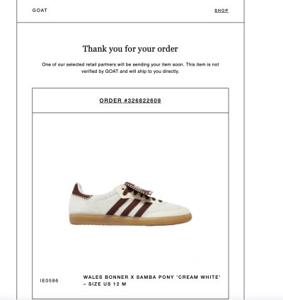 Adidas Wales Bonner Samba Pony Cream White - Size 12