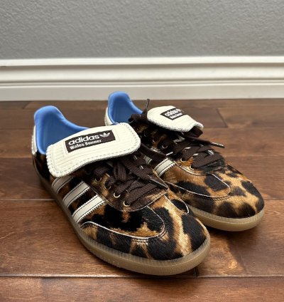 Adidas Wales Bonner Samba Pony in Leopard