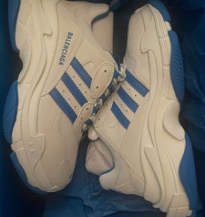 Balenciaga Adidas Triple White White Blue