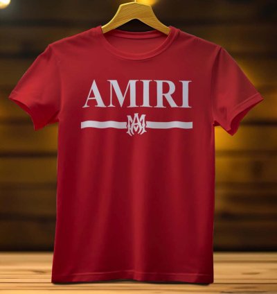 Amiri Line Logo Funny Mens Shirt Size USA