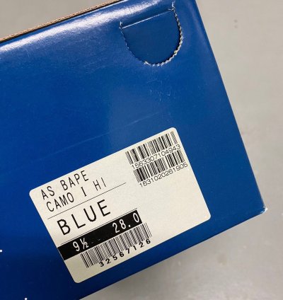 BAPE APE sta hi canvas ABC blue camo