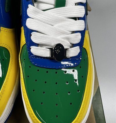 BAPE Bape Sta 1 Blue Yellow Green - Size 9 5