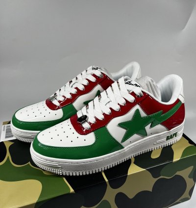 BAPE Bape Sta 1 Green White Red - Size 10