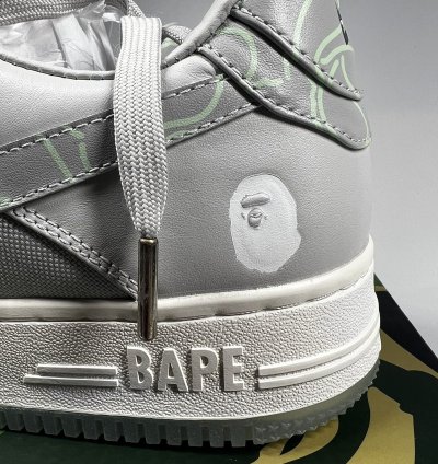 Bape Bape Sta 1 Text Code Camo Gray - Size 11