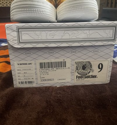 Bape Bapesta Gold Foot soldier