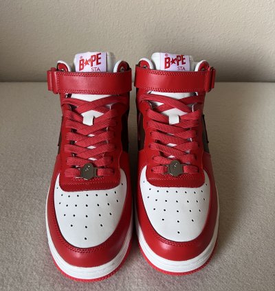 Bape Bapesta Mid M1 in Red