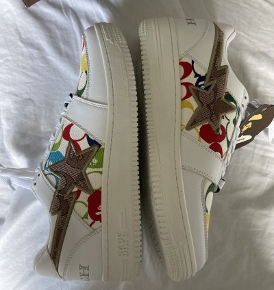 Bape Coach Bapesta White Multi
