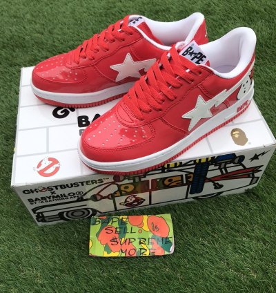 BAPE gostbusters Red patent leather