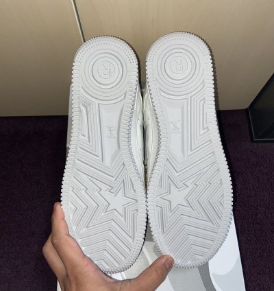 Bape jjjjound bapesta white grey