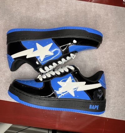Bape Marvel Comics Venom Blue Black Bapesta