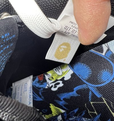 Bape Marvel Comics Venom Blue Black Bapesta