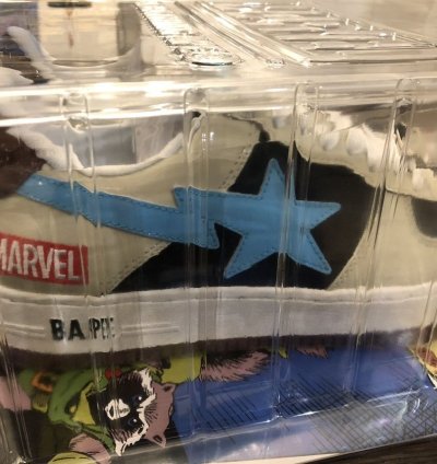 Bape Marvel Rocket Raccoon Bapesta