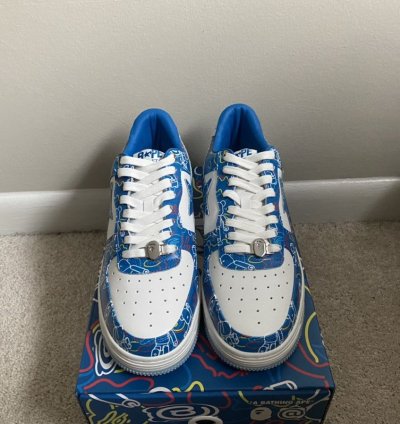 Bape Medicom Toy Bearbrick Blue Camo Bape Sta Low Size 12