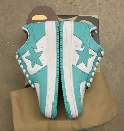 Bape Premium leather bapesta green