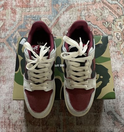 Bape Red Sk8 Sta Sneakers