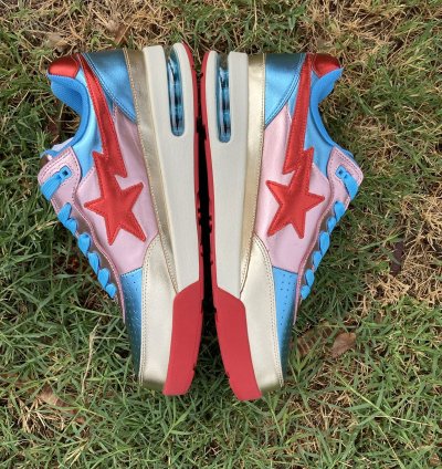 Bape road sta metallic pink