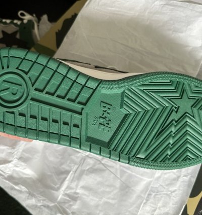 BAPE SK8 STA 1 Sneakers Green and Black