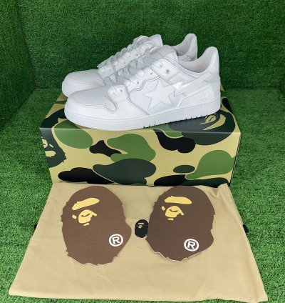 BAPE SK8 STA 3 WHITE SIZE 9 5