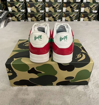 BAPE STA 1 MEXICO ITALY RED WHITE GREEN SIZE 9 5
