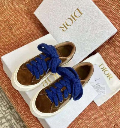 Dior Men B33 Sneaker Brown and Cream Dior Oblique Jacquard and Brown Suede