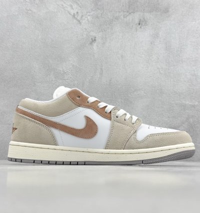 200 K version Air Jordan 1 Low Beige Brown AJ1 Joe 1 Low Top Casual Shoes HF1567