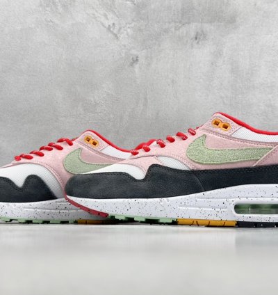 220 Nike Air Max 1 pink pants white retro casual running shoes FZ4133-64