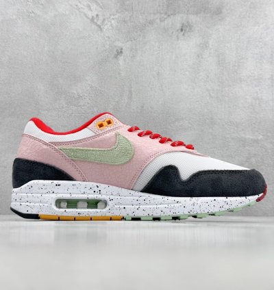 220 Nike Air Max 1 pink pants white retro casual running shoes FZ4133-64