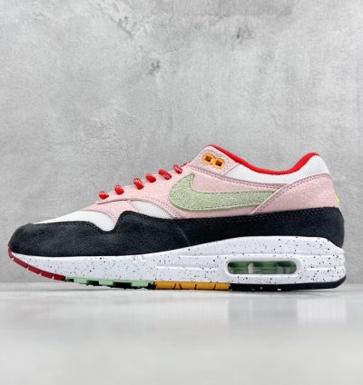 220 Nike Air Max 1 pink pants white retro casual running shoes FZ4133-64