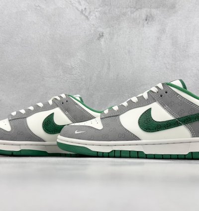 280 Nk SB Dunk Low Gucci joint-dark double G gray green hook SF1588-134
