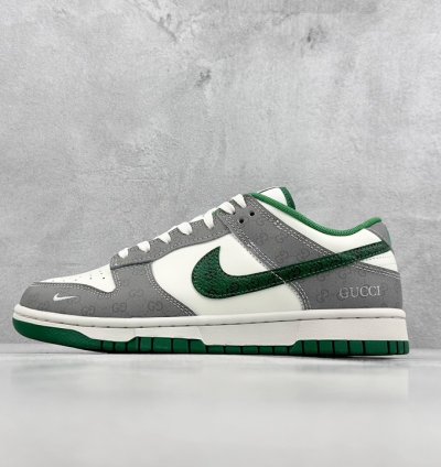 280 Nk SB Dunk Low Gucci joint-dark double G gray green hook SF1588-134