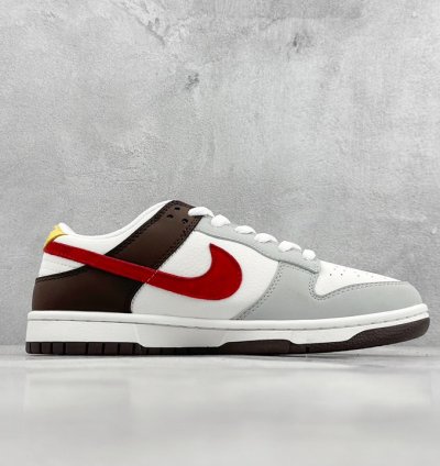 280 Nike SB Dunk Low White Brown Gray Red Hook GJ8309-932
