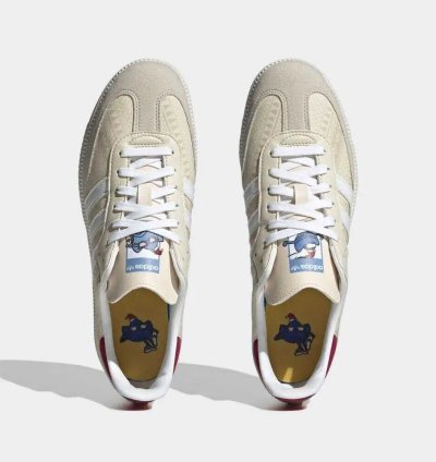adidas Shoes Samba White Legacy Burgundy - ID4198