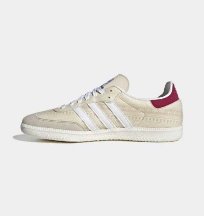 adidas Shoes Samba White Legacy Burgundy - ID4198