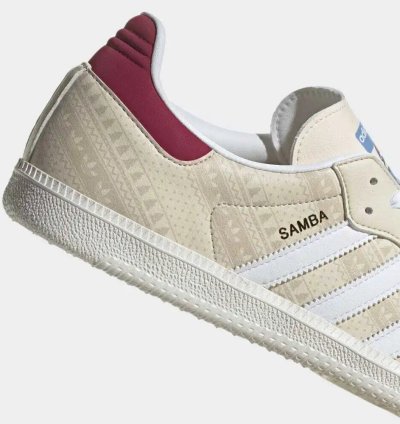 adidas Shoes Samba White Legacy Burgundy - ID4198