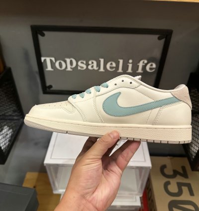 Travis Scott X Air Jordan 1 Low 'Cream Tiffany' Custom